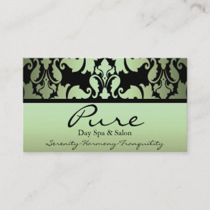 Carte de visite vert Damask
