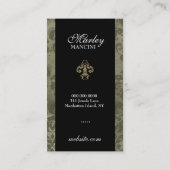 Carte De Visite vert d'argent du monogramme 311-Marley (Dos)
