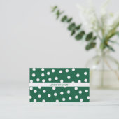 Carte de visite vert de à petits pois (Debout devant)