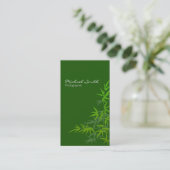 Carte De Visite Vert de bambou (Debout devant)