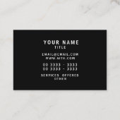 Carte De Visite Vert de bouteille élégant décoré d'un monogramme (Dos)