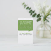 Carte De Visite Vert de bulle d'entretien (Debout devant)