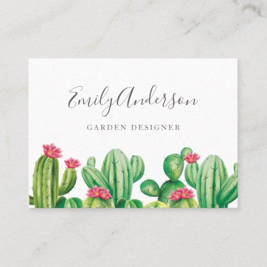 Carte de visite vert de Cactus (Devant)