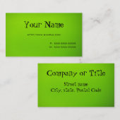Carte De Visite Vert de chaux (Devant / Derrière)