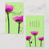 CARTE DE VISITE VERT DE CHAUX PASSIONNÉ DU PAVOT 311 (Devant / Derrière)