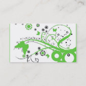 carte de visite vert de ciel (Dos)