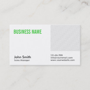 Carte de visite vert de directeur commercial de