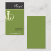 Carte de visite vert de feuille (Devant / Derrière)