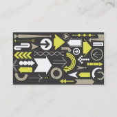 Carte de visite vert de flèches modernes (Dos)