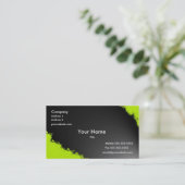 Carte de visite vert de Flourish (Debout devant)