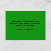 Carte De Visite vert de fumée (Dos)