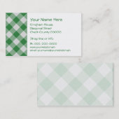 Carte de visite vert de guingan (Devant / Derrière)