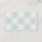 Carte de visite vert de guingan (Dos)