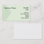 Carte de visite vert de henné (Devant / Derrière)