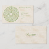 Carte De Visite Vert de labyrinthe de Chartres (Devant / Derrière)