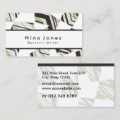 Carte De Visite Vert de laurier (Devant / Derrière)