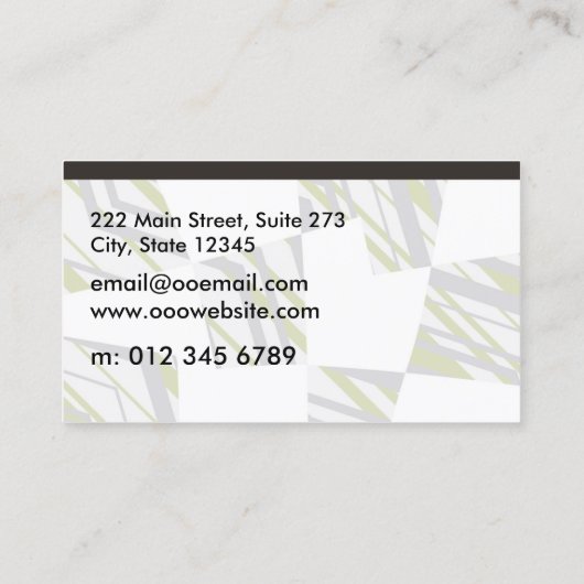 Carte De Visite Vert de laurier (Dos)