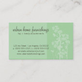 Carte de visite vert de l'océan Floral japonais (Dos)