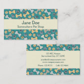 Carte de visite vert de magasin de bêtes de pattes (Devant / Derrière)