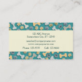 Carte de visite vert de magasin de bêtes de pattes (Dos)