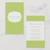 Carte de visite vert de motif (Devant / Derrière)