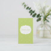 Carte de visite vert de motif (Debout devant)