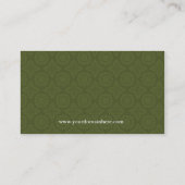 Carte de visite vert de motif (Dos)