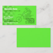 Carte de visite vert de motocross de Kawasaki (Devant / Derrière)