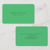 Carte De Visite Vert de Paris Unique Original Classique Profession (Devant / Derrière)