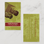 Carte de visite vert de production (Devant / Derrière)