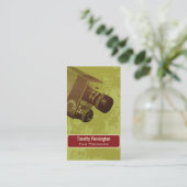 Carte de visite vert de production (Debout devant)