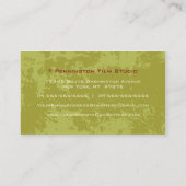 Carte de visite vert de production (Dos)