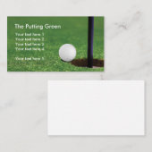 Carte De Visite Vert de putting de golf Balle de golf (Devant / Derrière)