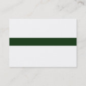Carte de visite vert de rayure (Dos)
