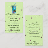 Carte De Visite Vert de soin de tambours (Devant / Derrière)