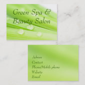 Carte de visite vert de spa (Devant / Derrière)
