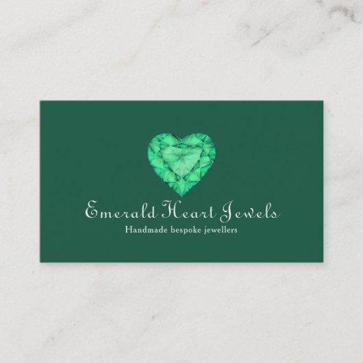 Carte de visite vert de vert de bijoux de bijou de (Devant)