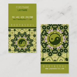 Carte de visite vert de YINYANG