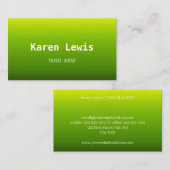 Carte De Visite Vert dégradé et jaune (Devant / Derrière)