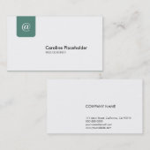 Carte De Visite Vert d'entreprise de cru du CL No24B (Devant / Derrière)