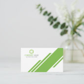 Carte de visite vert d'entreprise professionnel mo (Debout devant)