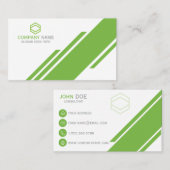 Carte de visite vert d'entreprise professionnel mo (Devant / Derrière)