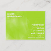 Carte De Visite Vert des courbes II (Dos)