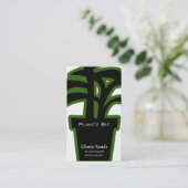 Carte De Visite Vert d'horticulture de plantes d'intérieur (Debout devant)