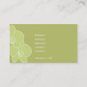 Carte de visite vert d'orchidée (Dos)