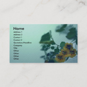 Carte de visite vert doux