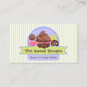Carte De Visite Vert doux de desserts (Devant)