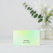 Carte De Visite Vert doux personnalisable (Debout devant)