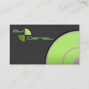 Carte de visite vert du DJ d'effet de gradient