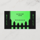 Carte de visite vert du paysage du service de pelo (Dos)